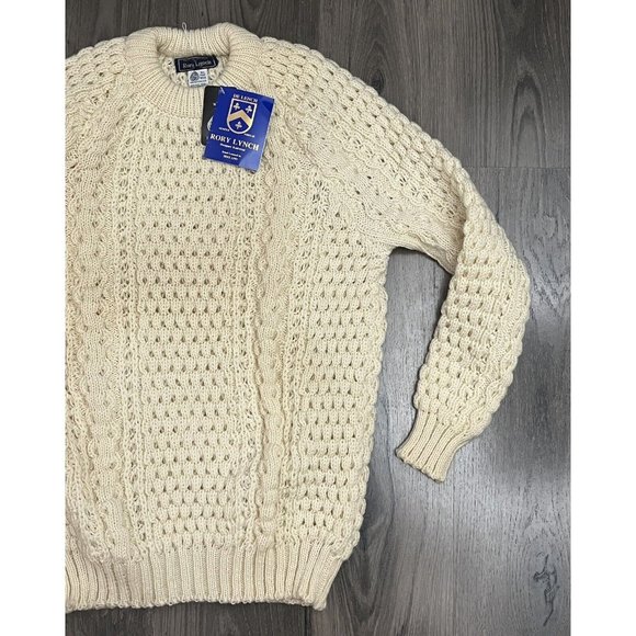 Rory Lynch Wool Sweater Hand Loomed Ireland Mens 46 De Lench Irish Vintage - Picture 2 of 9